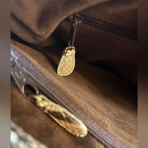 LUXURY PYTHON SNAKESKIN NANCY GONZALES BASKETWEAVE VELVET CLASSIC PURSE TOTE BAG - Picture 9 of 14